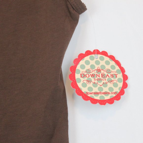 Downtown Basics XS Soft Brown Short Sleeve Shirt Tank Top Tee - Picture 6 of 8